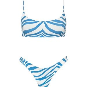 ISO BLUE ZEBRA MICA TRIANGL BIKINI